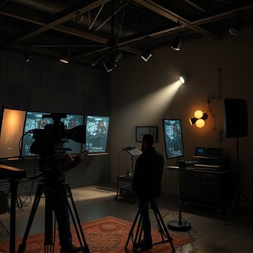 Fotograf铆a de la postproducci贸n de un cortometraje en nuestro estudio de edici贸n.
